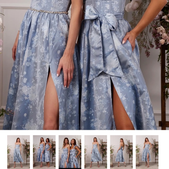 V Chapman Lucia dress in denim blue - Picture 3 of 4